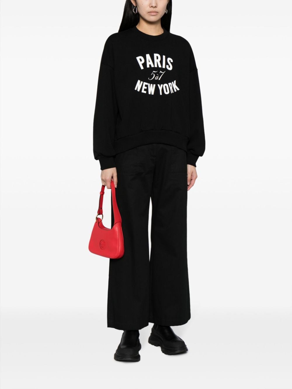 Shop Cinq À Sept Brandy Paris New York Sweatshirt In Schwarz