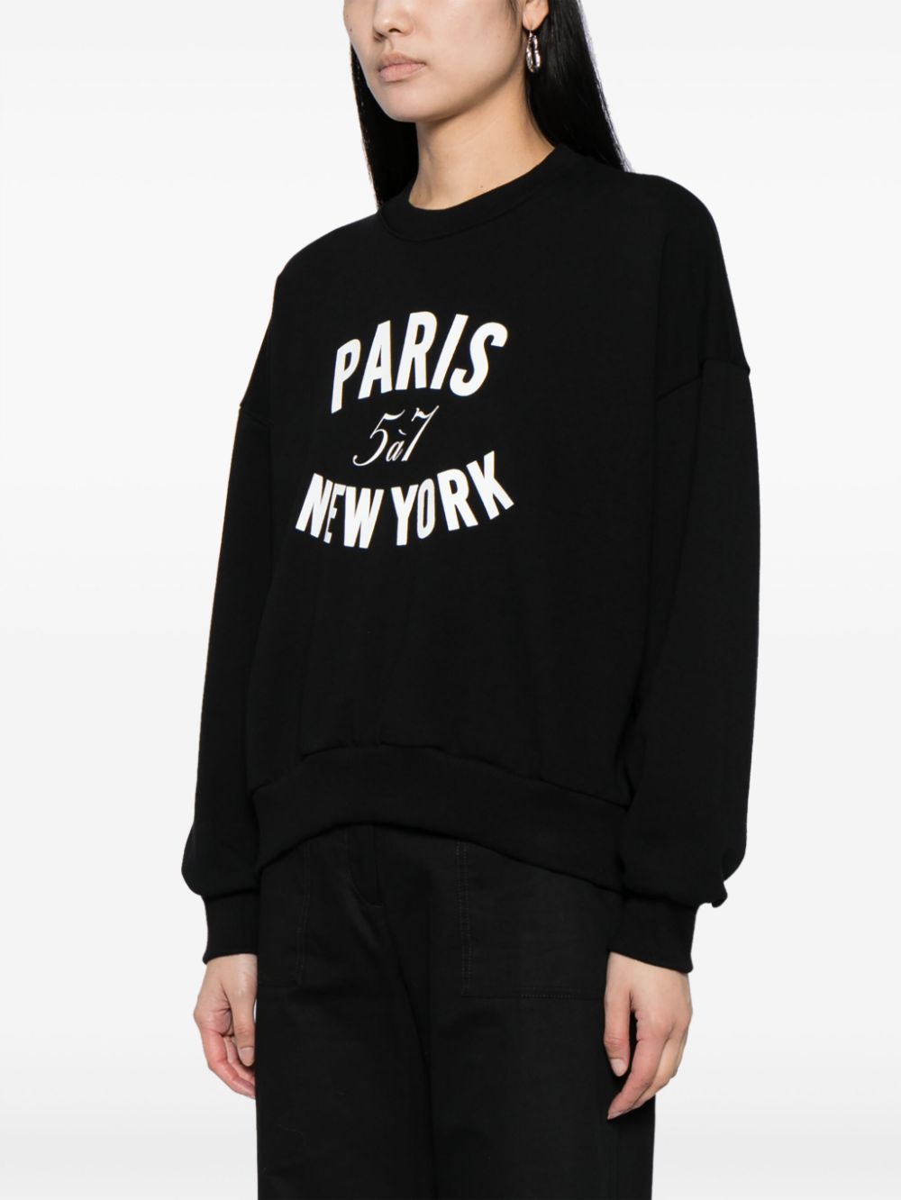 Shop Cinq À Sept Brandy Paris New York Sweatshirt In Schwarz