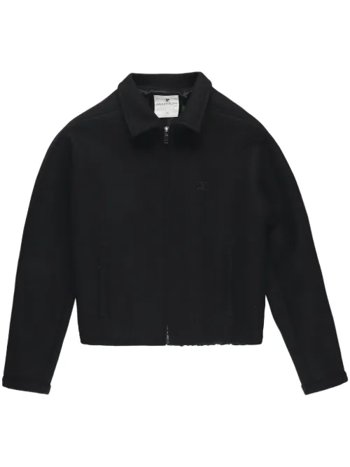 Veste laine en à patch logo - Courrèges - Modalova