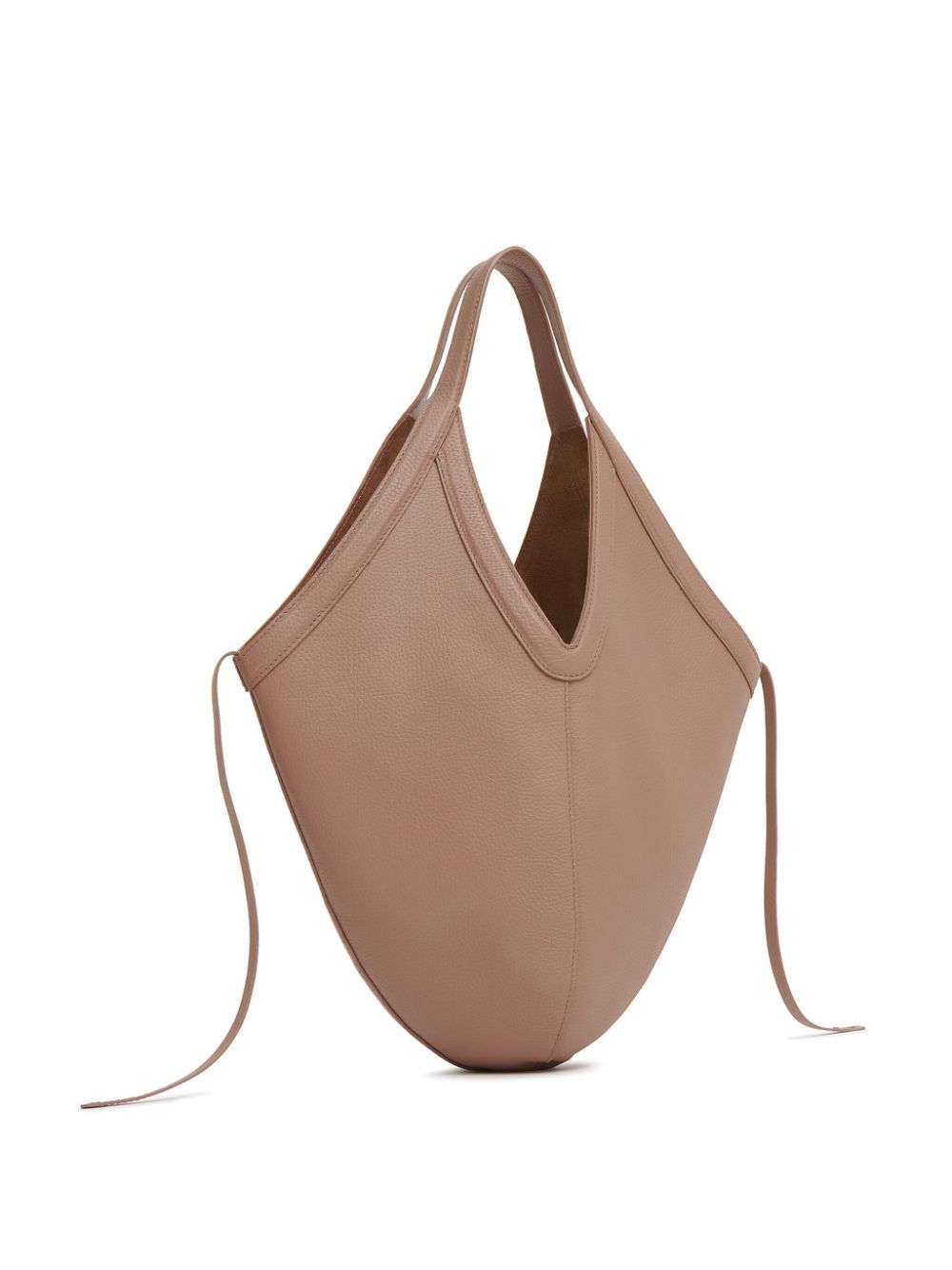 Shop Mansur Gavriel Small Leather Shoulder Bag In Brown