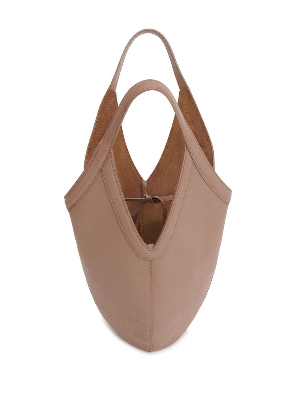 Shop Mansur Gavriel Small Leather Shoulder Bag In Brown