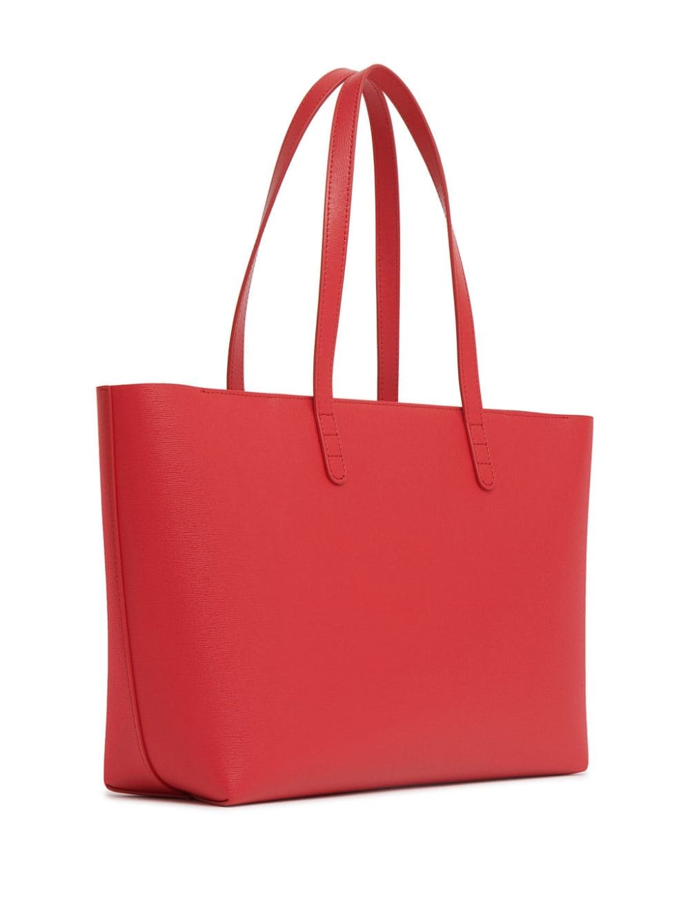 Shop Mansur Gavriel Everyday Leather Tote Bag In Red