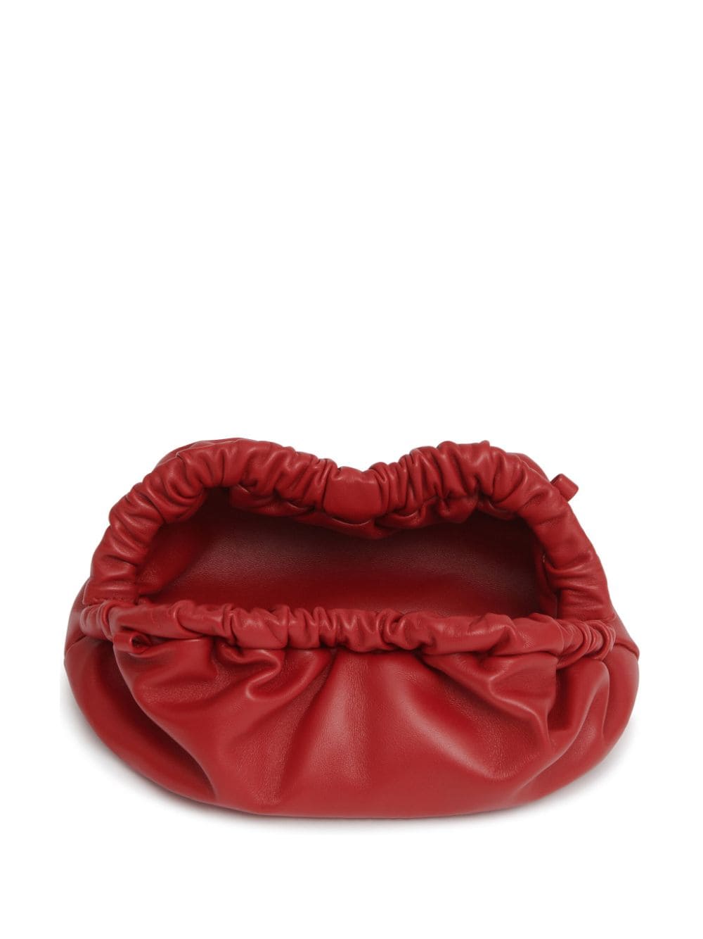 Shop Mansur Gavriel Mini Cloud Leather Clutch Bag In Red