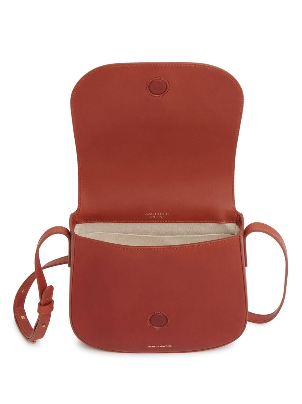 Shop Mansur Gavriel Classic Leather Crossbody Bag In Red