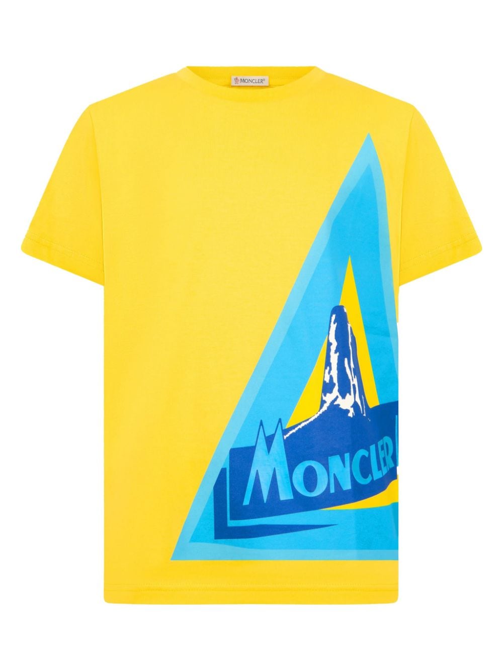 Moncler Enfant T-shirt met print Geel