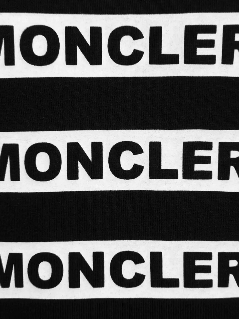 Moncler Enfant Gestreept T-shirt Zwart