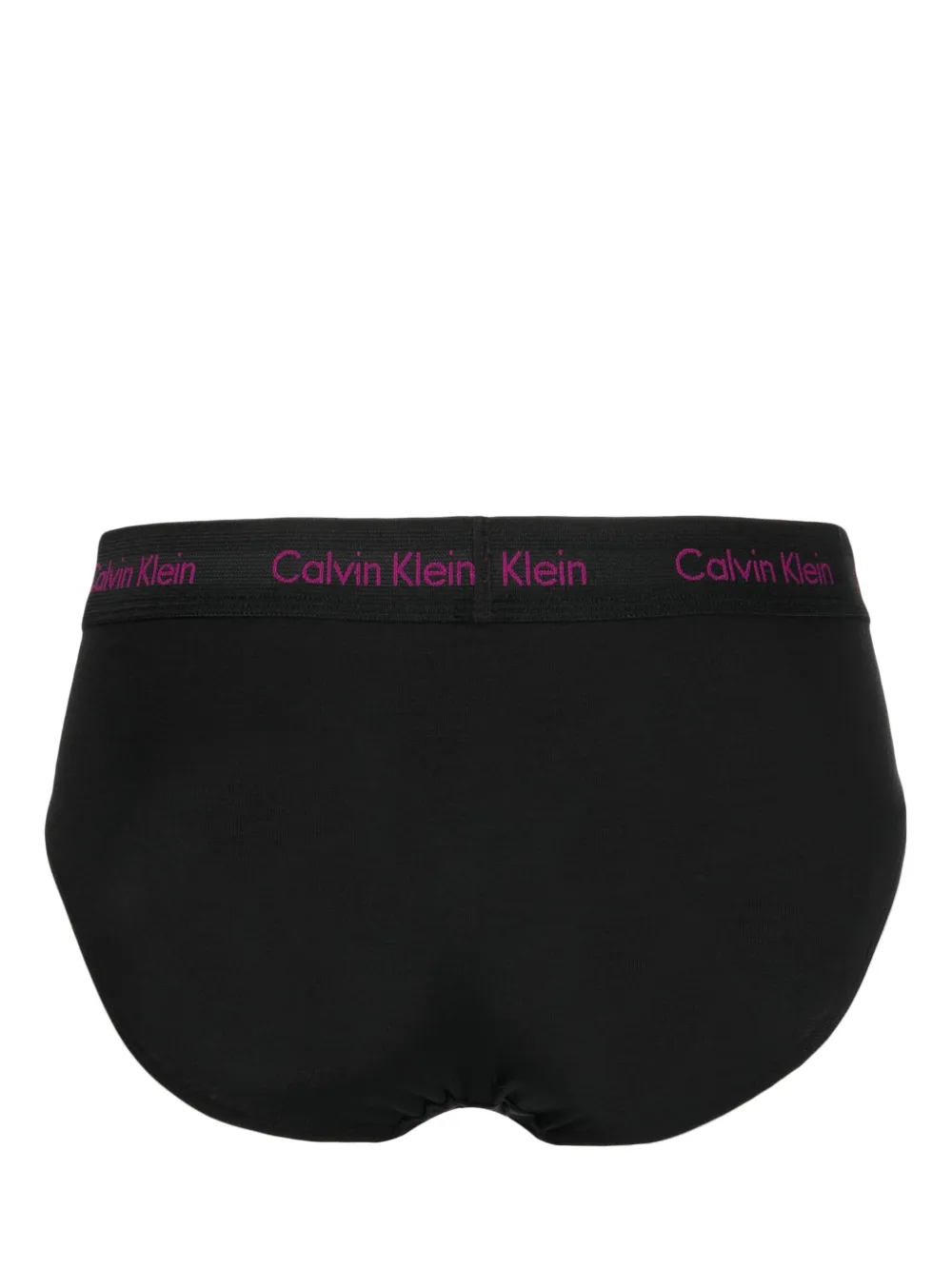 Shop Calvin Klein Logo-waistband Briefs (pack Of Three) In Black