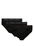 Calvin Klein logo-waistband briefs (pack of three) - Black
