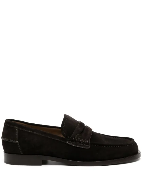 Gianvito Rossi Michael Suede Loafers in Brown