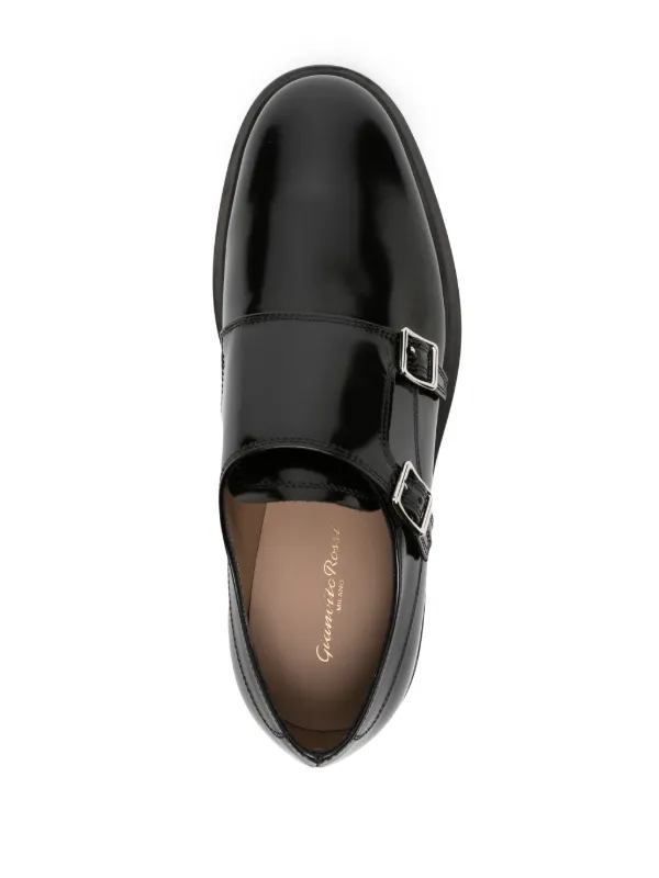 Italian leather GIANVITO ROSSI Scott buckle shoes NEW Gianvito Rossi Scott Buckled Leather Shoes | Black | FARFETCH main image 2