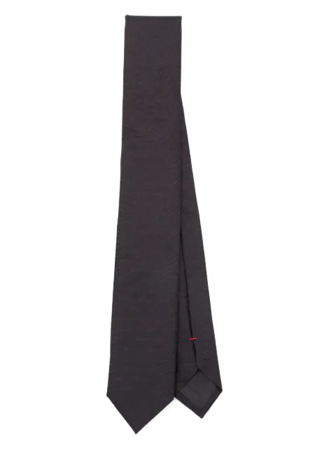 HUGO Gravata de seda com logo jacquard