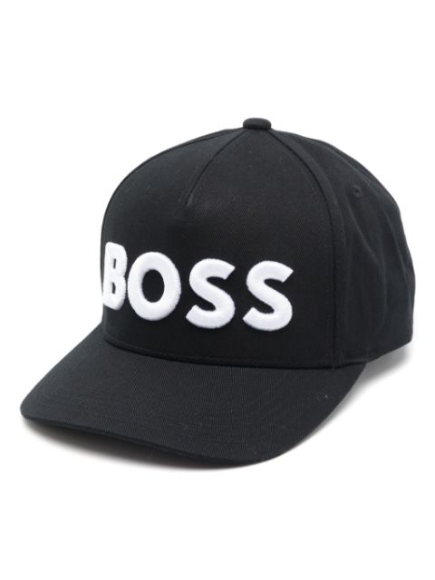 BOSS logo-embroidered cotton cap