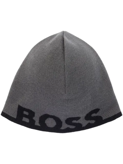 BOSS Gorro Acro de tricô intarsia