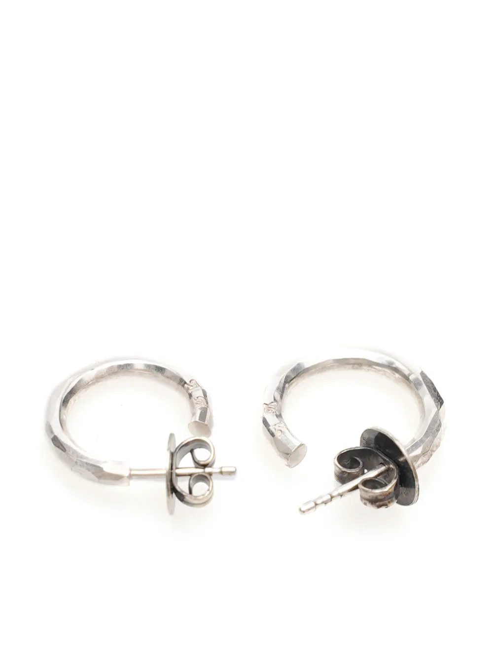 Shop Werkstatt:münchen Small Hoop-design Polished-finish Earrings In Silber