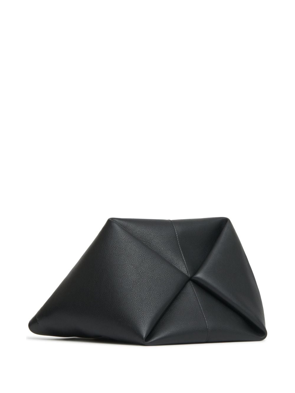 Shop Mansur Gavriel Tulipano Leather Tote Bag In Black