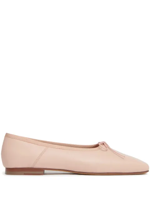 Mansur Gavriel Bianca square-toe leather ballerinas 