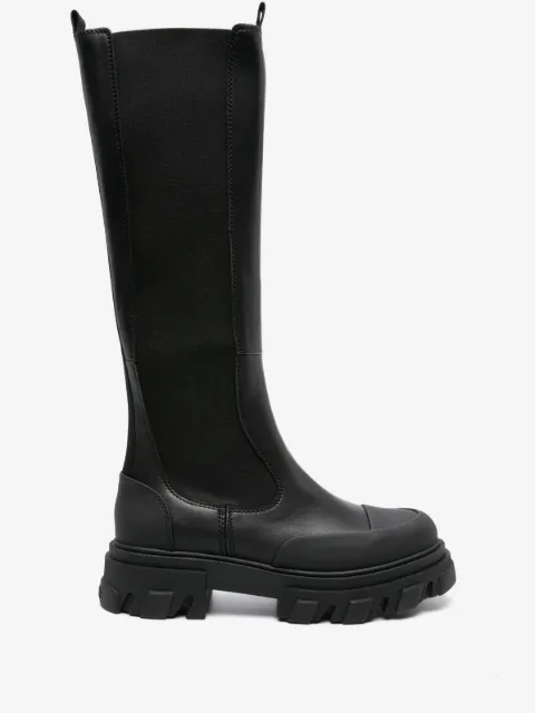 GANNI botas altas Chelsea con suela gruesa