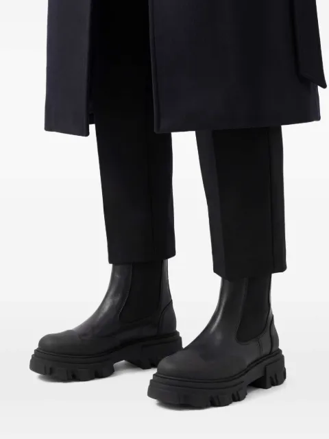 GANNI Cleated faux-leather chelsea boots