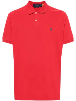 Polo Ralph Lauren logo-embroidered Polo Shirt | Red | FARFETCH