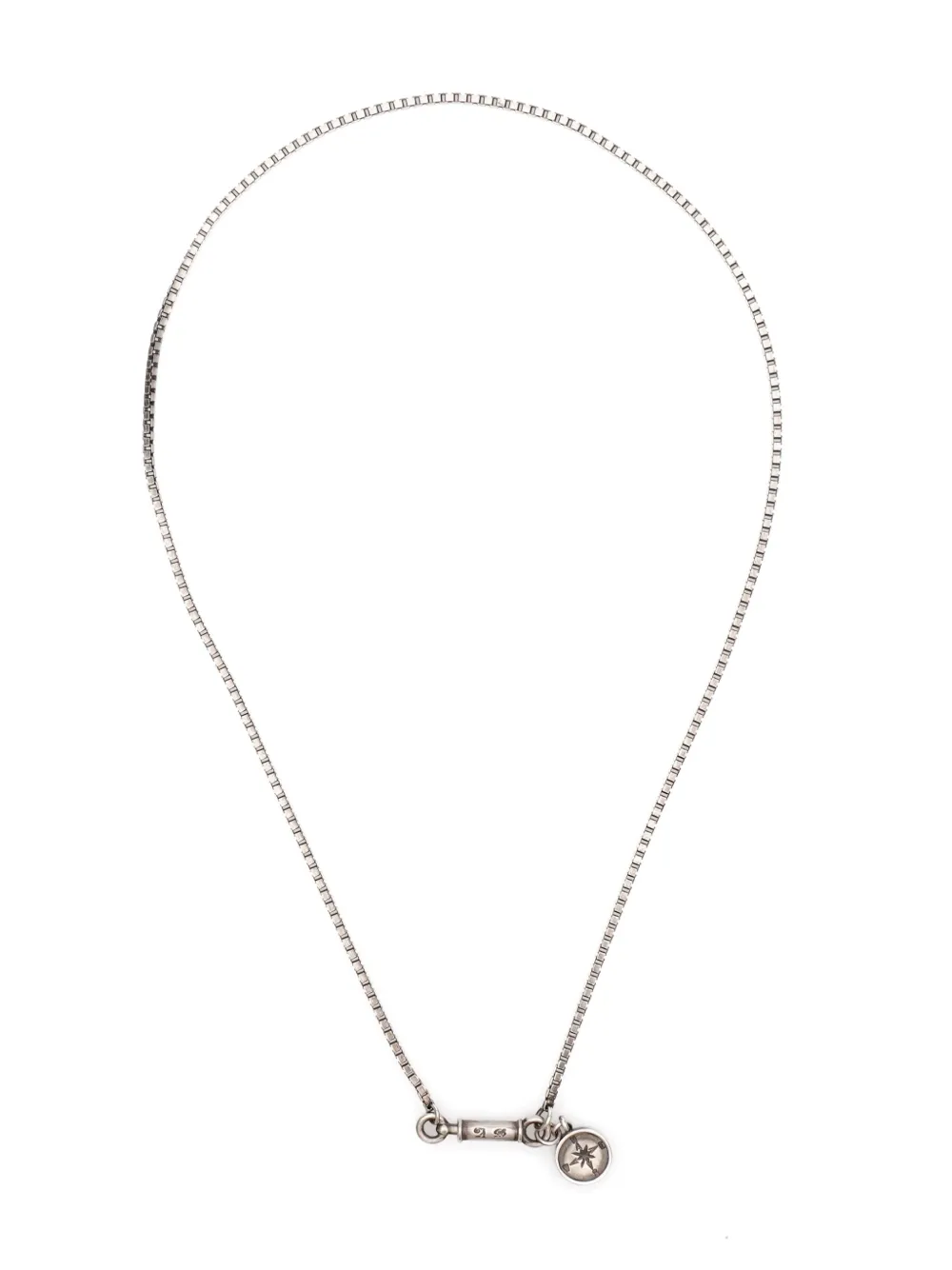 WERKSTATT:MÜNCHEN statement-pendant polished-finish necklace - Zilver