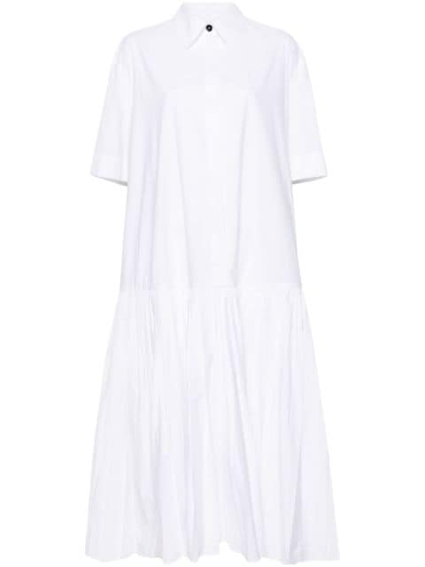 Jil Sander drop-waist cotton shirtdress