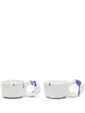 NIKO JUNE Studio paint-splatter ceramic cups (set of two) - White