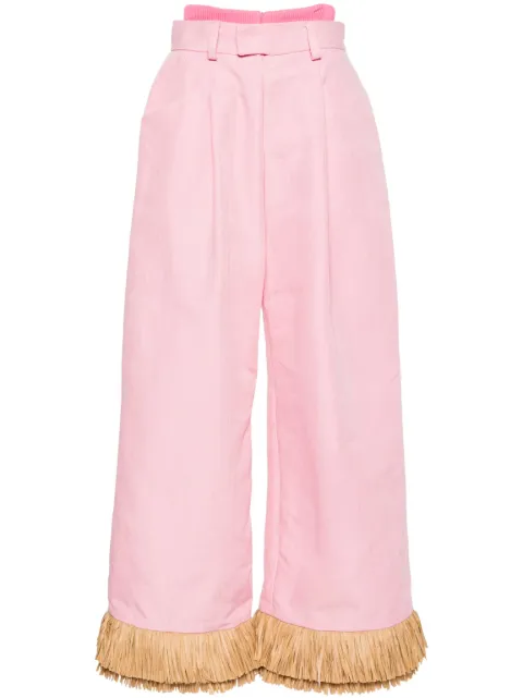 Papa Oppong Street Sweeper fringed palazzo pants