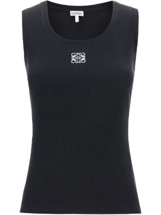 LOEWE アナグラム リブニットタンクトップ | ブラック | FARFETCH JP