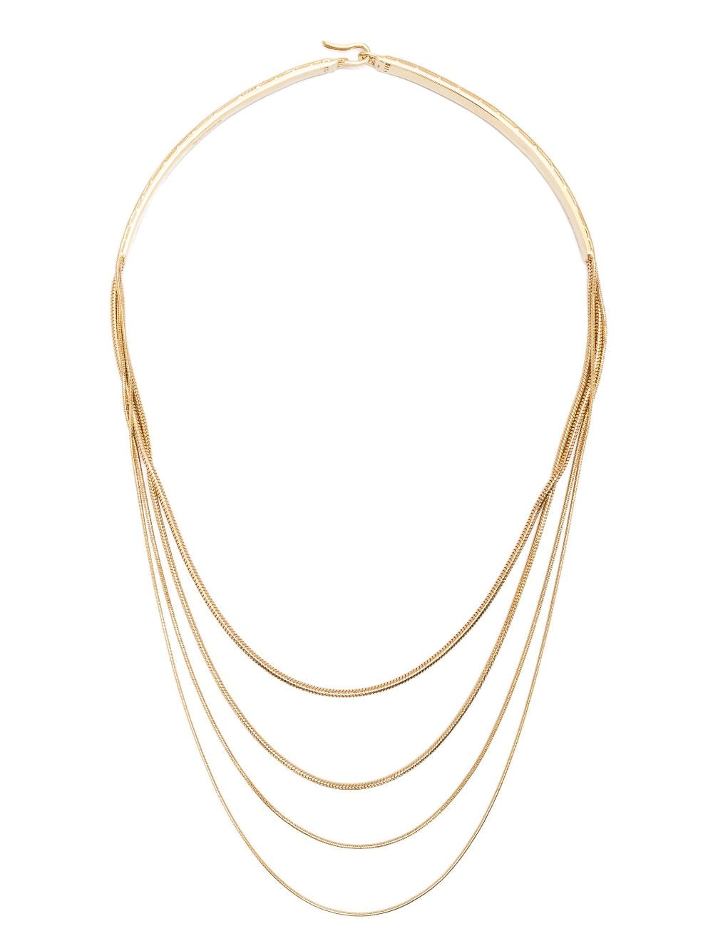 18kt yellow gold multi-chain necklace