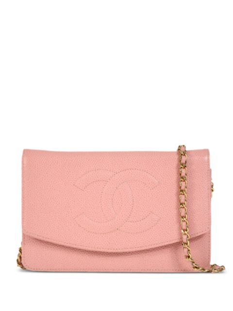 CHANEL 2005 CC leather wallet-on-chain Women