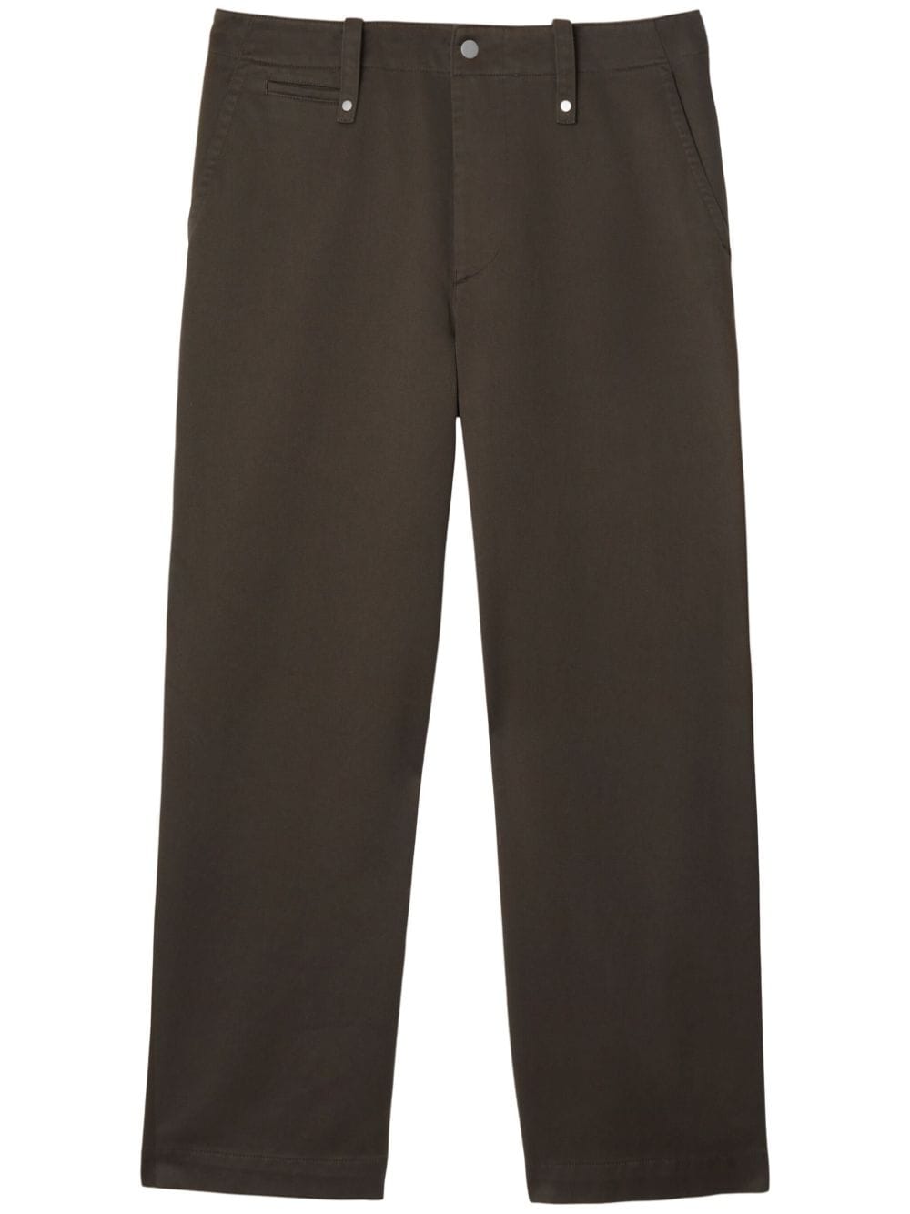 Shop Burberry Wide-leg Cotton Trousers In Brown