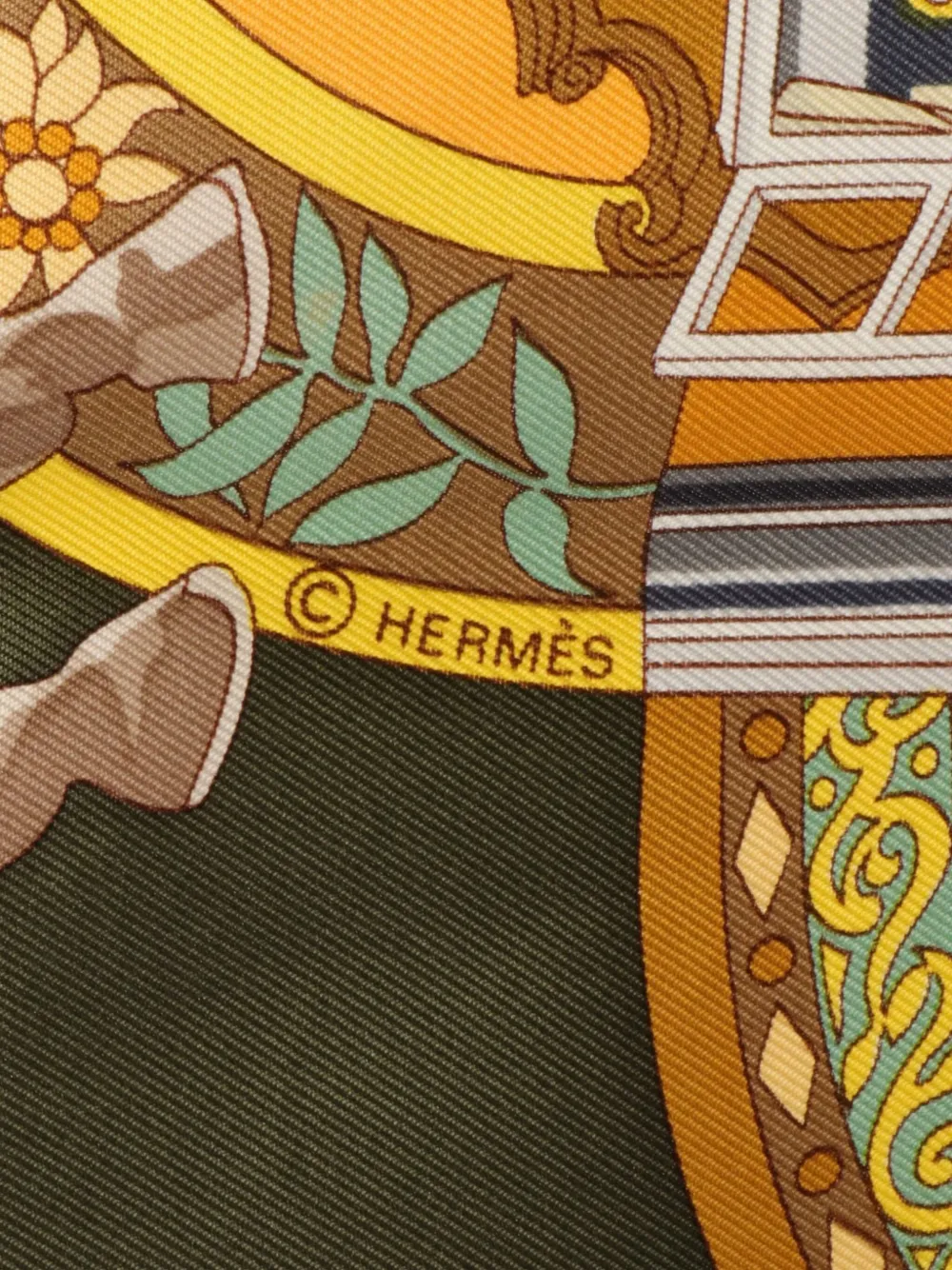 Hermès 2000s pre-owned Salzburg silk scard - Blauw