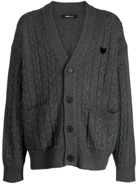 ZZERO BY SONGZIO Panther cable-knit cardigan