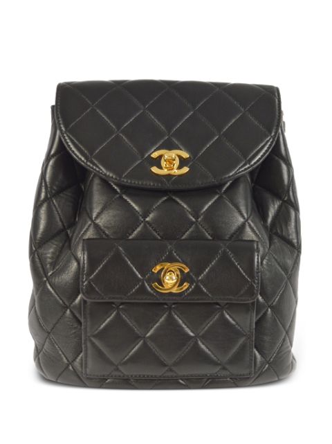 HOT SALE CHANEL 1995 Duma leather backpack Women