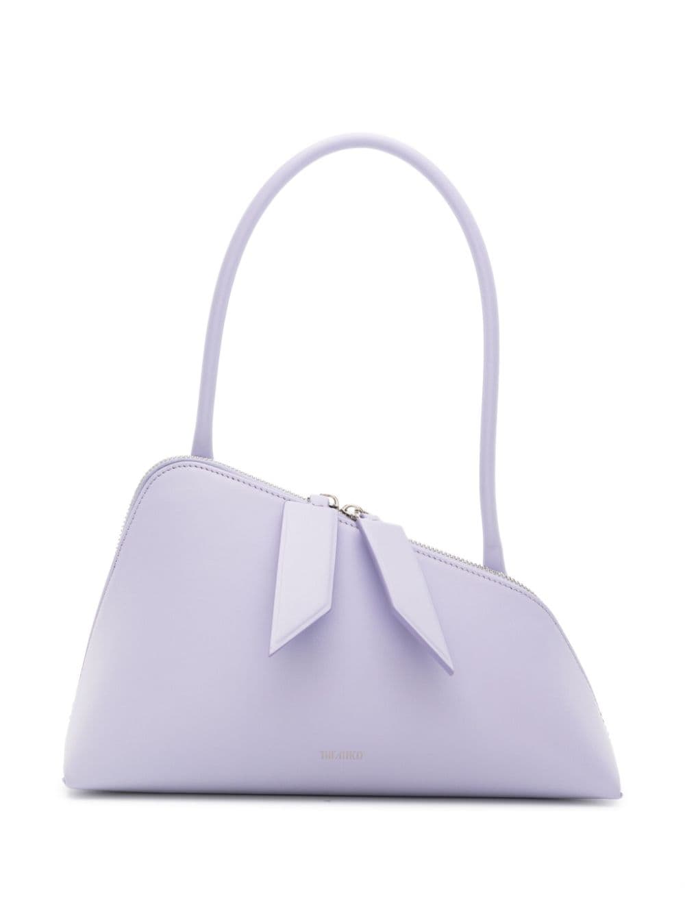 Shop Attico Sunrise Asymmetric Shoulder Bag In Purple