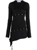 The Attico studded asymmetric convertible dress - Black