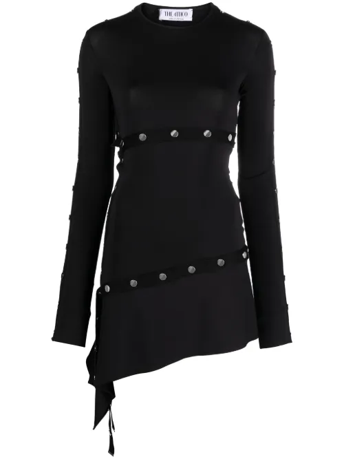 Robe asymétrique à détails de clous - The Attico - Modalova