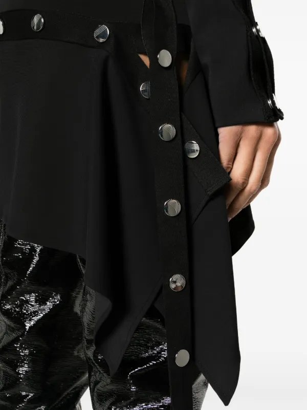 ワンピース THE ATTICO Asymmetrical dress The Attico Studded Asymmetric Convertible Dress | Black