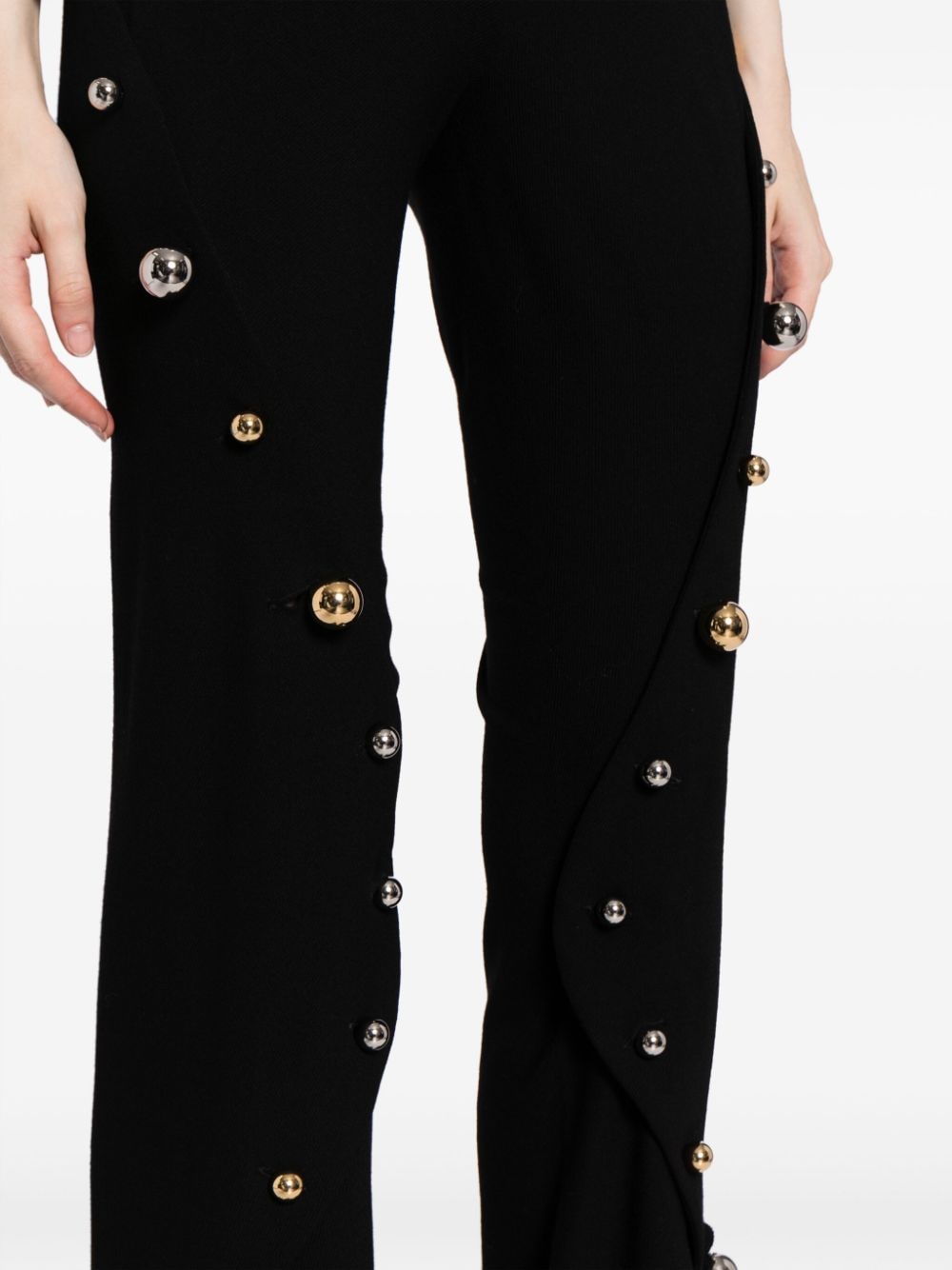 Shop A.w.a.k.e. Asymmetric Slim-fit Trousers In Black