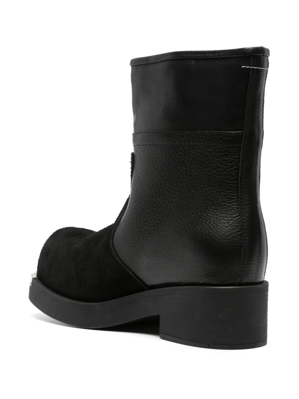 MM6 Maison Margiela Biker 55mm leather ankle boots Black