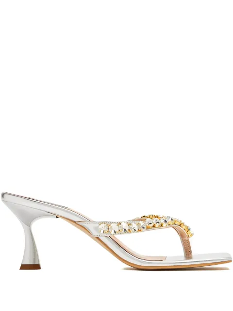 Vanina 70mm crystal-embellished square-toe sandals