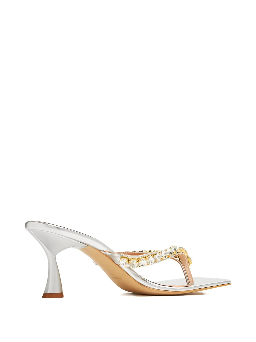 Vanina 70mm Crystal-embellished Square-toe Sandals In White