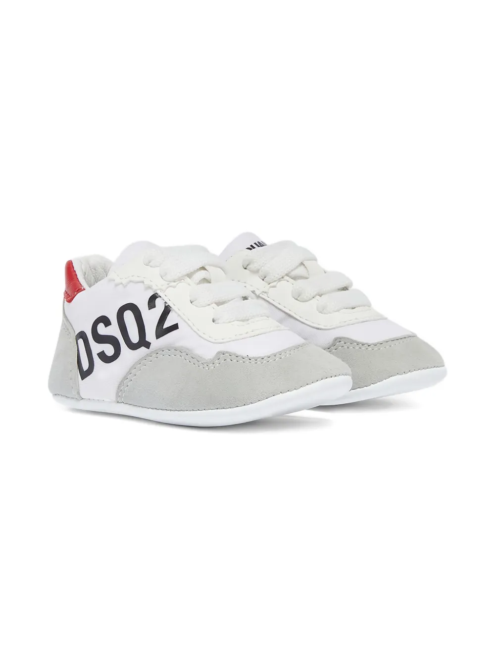 DSQUARED2 KIDS logo-detail suede sneakers White