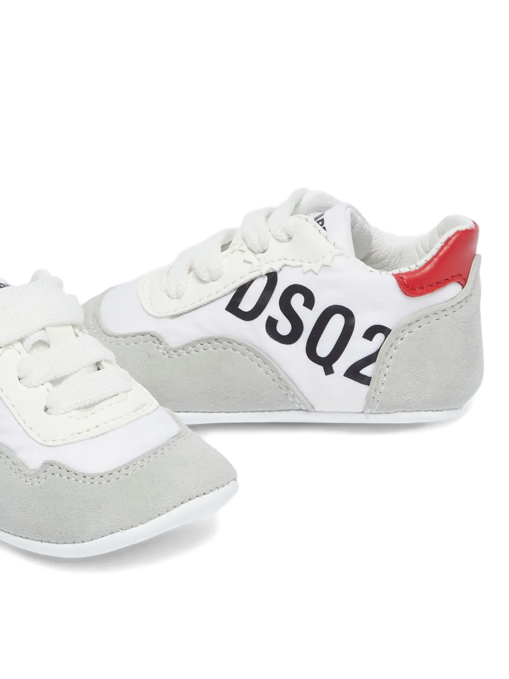 DSQUARED2 KIDS Suède sneakers met logodetail Wit