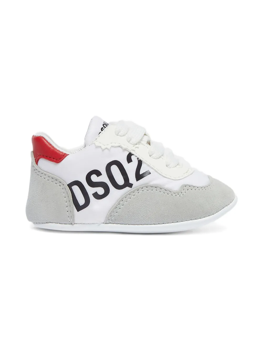 DSQUARED2 KIDS Suède sneakers met logodetail Wit
