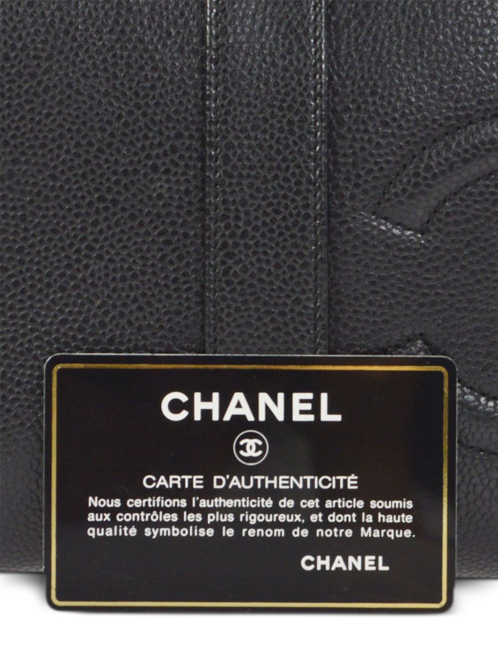 Affordable HOT SALE CHANEL 1995 CC leather travel bag Women