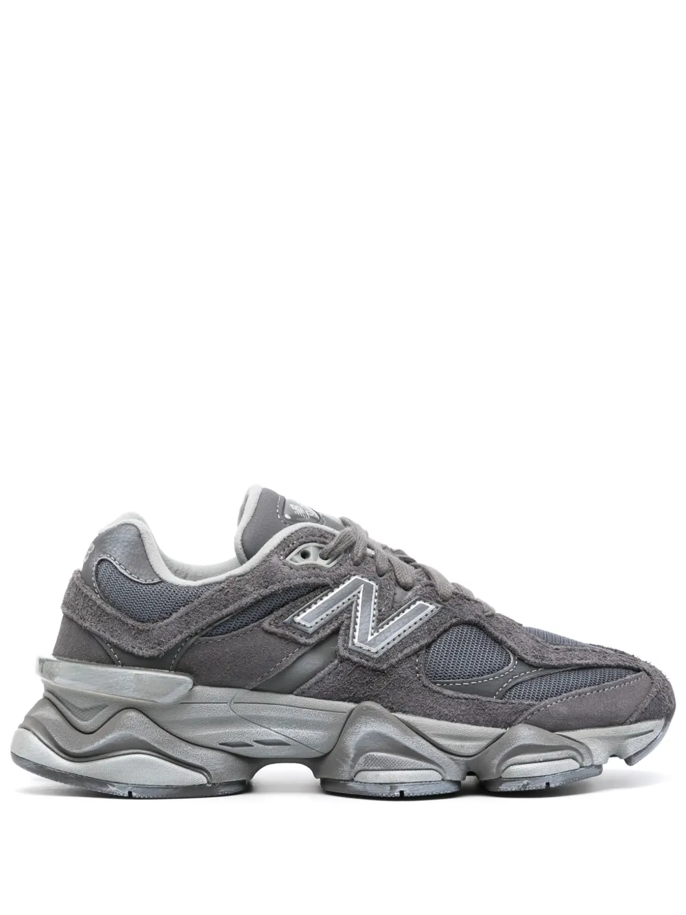 New Balance 9060 suede-trim mesh sneakers Grey