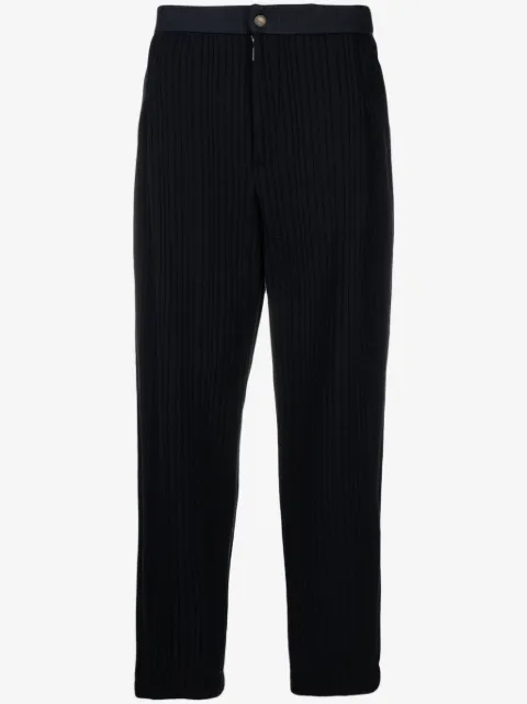 Giorgio Armani pleated quilted tapered trousers