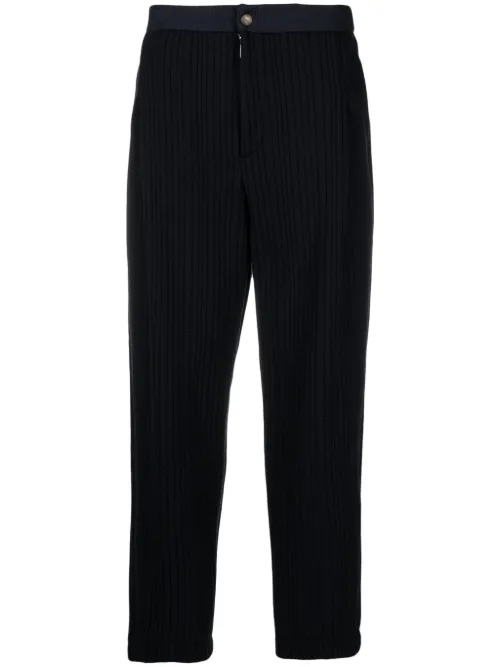 Pantalon fuselé à design plissé - Giorgio Armani - Modalova