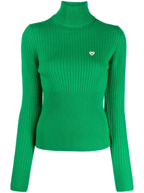 Casablanca ribbed high-neck jumper